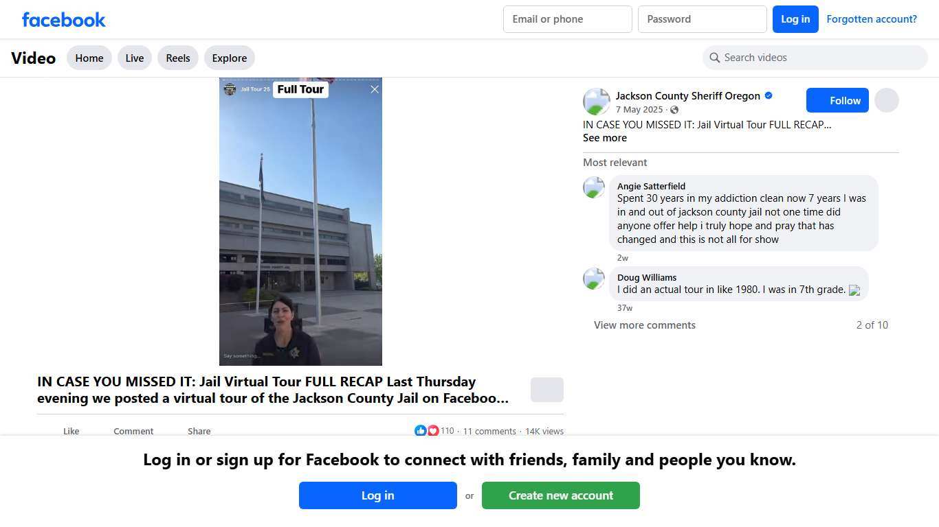 IN CASE YOU MISSED IT: Jail Virtual Tour FULL RECAP Last Thursday evening we posted a virtual tour of the Jackson County Jail on Facebook and Instagram “Story” - here is the recap of the tour. Jackson County Sheriff’s Office (JCSO) Corrections deputies showed the inner workings of the Jail. This virtual tour showcased the efforts of our JCSO deputies as they work to keep the Adults-In-Custody and our community safe. Jackson County Sheriff Oregon Facebook